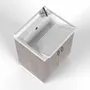 Lavabos - Mongardi : Meuble évier-lavoir en bois avec bac en résine, Pré-perçable pour installer un robinet, Résistant aux acides, Intérieur, 60L × 50P × 85H cm, Gris Bronx - MONGARDI