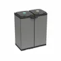 Etagères - Mongardi : Meuble porte-sac Mono en résine, Facile à monter, Deux portes, Avec couvercle et cadre de maintien du sac, Adapté aux sacs de 80 à 110 L, 68L × 38P × 87H cm, Noir et Gris - MONGARDI