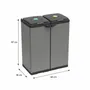 Etagères - Mongardi : Meuble porte-sac Mono en résine, Facile à monter, Deux portes, Avec couvercle et cadre de maintien du sac, Adapté aux sacs de 80 à 110 L, 68L × 38P × 87H cm, Noir et Gris - MONGARDI