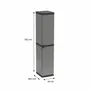 Etagères - Mongardi : Armoire à 3 niveaux en résine avec une porte, Facile à monter, Système modulaire, Intérieur et Extérieur, 34L × 38,5P × 165H cm, Gris et Noir - MONGARDI