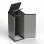 Shelves - Mongardi: Mono Resin Bag Holder Cabinet, Easy to Assemble, One Door, With Lid and Bag Retaining Frame, Suitable for 80–110 L Bags, 34W × 38D × 87H cm, Black and Grey - MONGARDI
