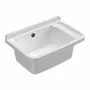 Sinks - Mongardi: Resin Utility Sink, Wall-Mounted, Acid-Resistant, Indoor and Outdoor, 58.3W × 38.5D × 26H cm, White - MONGARDI