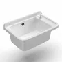Lavabos - Mongardi : Évier multifonction en résine avec distributeur, Fixation murale, Résistant aux acides, Intérieur et Extérieur, 58,3L × 38,5P × 26H cm, Blanc - MONGARDI
