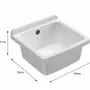 Sinks - Mongardi: Resin Utility Sink, Wall-Mounted, Acid-Resistant, Indoor and Outdoor, 39W × 39D × 24H cm, White - MONGARDI