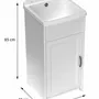 Sinks - Mongardi: Resin Mini Utility Sink Cabinet, Compact, Acid-Resistant, Indoor and Outdoor, 40W × 40D × 85H cm, White - MONGARDI