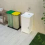 Sinks - Mongardi: Resin Mini Utility Sink Cabinet, Compact, Acid-Resistant, Indoor and Outdoor, 40W × 40D × 85H cm, White - MONGARDI