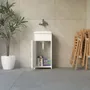 Sinks - Mongardi: Resin Mini Utility Sink Cabinet, Compact, Acid-Resistant, Indoor and Outdoor, 40W × 40D × 85H cm, White - MONGARDI