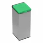 Etagères - Mongardi : Porte-sac 4'Otto en résine, Facile à monter, Modulaire, Avec couvercle et cadre de maintien du sac, Adapté aux sacs de 80 à 110 L, 32L × 35P × 80H cm, Gris et Vert - MONGARDI