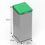 Etagères - Mongardi : Porte-sac 4'Otto en résine, Facile à monter, Modulaire, Avec couvercle et cadre de maintien du sac, Adapté aux sacs de 80 à 110 L, 32L × 35P × 80H cm, Gris et Vert - MONGARDI
