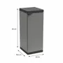 Shelves - Mongardi: Resin Cabinet with One Door and One Shelf, Easy to Assemble, Compact, Modular System, Indoor and Outdoor, 34W × 38.5D × 85H cm, Grey and Black - MONGARDI