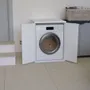 Lavabos - Mongardi : Housse pour lave-linge en résine, Universelle, Facile à monter, Intérieur et Extérieur, 68,5L x 64,5P x 88H cm, Blanc - MONGARDI