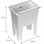 Lavabos - Mongardi : Évier-lavoir monobloc en résine, Facile à monter, Résistant aux acides, Intérieur et Extérieur, 59L × 41P × 75H cm, Blanc - MONGARDI