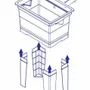 Lavabos - Mongardi : Évier-lavoir monobloc en résine, Facile à monter, Résistant aux acides, Intérieur et Extérieur, 59L × 41P × 75H cm, Blanc - MONGARDI