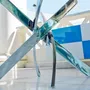 Dining Tables - Rectangular tempered glass and chrome-plated steel dining table - ANGEL CERDÁ