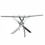Dining Tables - Rectangular tempered glass and chrome-plated steel dining table - ANGEL CERDÁ