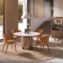 Chairs - Chair in orange regenerated leather - ANGEL CERDÁ