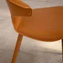 Chairs - Chair in orange regenerated leather - ANGEL CERDÁ
