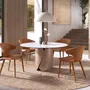 Chairs - Chair in orange regenerated leather - ANGEL CERDÁ
