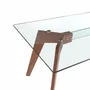 Tables Salle à Manger - Table à manger rectangulaire verre trempé et noyer - ANGEL CERDÁ