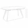 Tables Salle à Manger - Table à manger rectangulaire verre trempé et noyer - ANGEL CERDÁ