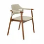 Chairs - Chair in sand-coloured regenerated leather - ANGEL CERDÁ