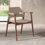 Chairs - Chair in sand-coloured regenerated leather - ANGEL CERDÁ