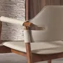Chairs - Chair in sand-coloured regenerated leather - ANGEL CERDÁ