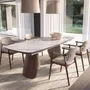 Chairs - Chair in sand-coloured regenerated leather - ANGEL CERDÁ