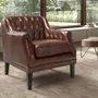 Fauteuils - Fauteuil Chester en cuir marron cognac - ANGEL CERDÁ
