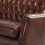 Sofas - 3-seater Chester sofa in cognac brown leather - ANGEL CERDÁ