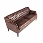 Sofas - 3-seater Chester sofa in cognac brown leather - ANGEL CERDÁ