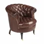 Fauteuils - Fauteuil Chester en cuir marron cognac - ANGEL CERDÁ