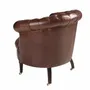 Fauteuils - Fauteuil Chester en cuir marron cognac - ANGEL CERDÁ