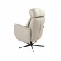 Armchairs - Swivel recliner armchair in pearl grey leather - ANGEL CERDÁ
