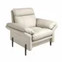 Fauteuils - Fauteuil en cuir gris taupe - ANGEL CERDÁ