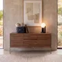 Baskets - Square decorative storage basket in dark blue regenerated leather with lid - ANGEL CERDÁ
