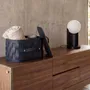 Baskets - Square decorative storage basket in dark blue regenerated leather with lid - ANGEL CERDÁ
