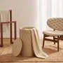 Corbeilles - Panier de rangement décoratif cylindrique en cuir régénéré couleur sable avec couvercle - ANGEL CERDÁ