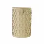 Corbeilles - Panier de rangement décoratif cylindrique en cuir régénéré couleur sable avec couvercle - ANGEL CERDÁ