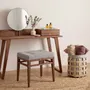 Baskets - Cylindrical decorative storage basket in sand-coloured regenerated leather - ANGEL CERDÁ