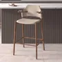 Chairs - Stool in sand-coloured regenerated leather - ANGEL CERDÁ