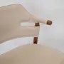 Chairs - Stool in sand-coloured regenerated leather - ANGEL CERDÁ