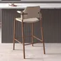 Chairs - Stool in sand-coloured regenerated leather - ANGEL CERDÁ