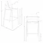 Chairs - Stool in sand-coloured regenerated leather - ANGEL CERDÁ