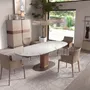 Chairs - Chair in mink-coloured regenerated leather - ANGEL CERDÁ