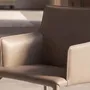 Chairs - Chair in mink-coloured regenerated leather - ANGEL CERDÁ
