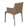 Chairs - Chair in mink-coloured regenerated leather - ANGEL CERDÁ