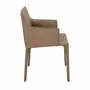 Chairs - Chair in mink-coloured regenerated leather - ANGEL CERDÁ