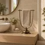 Chambres d'hôtels - Porte-Serviettes sur Pied en Laiton Artisanal – Support pour Serviette - BELS & PEARL