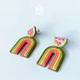 Bijoux - Boucles d'oreilles arc-en-ciel en forme de pastèque - PINTONIK